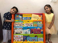 Little Fingers Plastic Bookshelf Cum Multi Pockets Magazine Holder