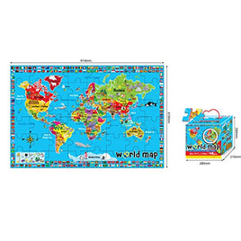 Sunta World Map Puzzle Eva Mat Game ( 2.92Ft x 1.95Ft x 10mm)