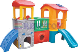 RBWToy play house twin tower with slide rw-16309 size 300*185*175 cm.