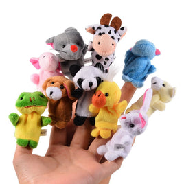 Animal Finger Puppet, Multi Color. Pack of 10