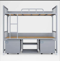 Metal Bunk Bed with Cabinet for Dormitory students n staff