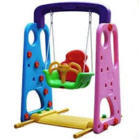 Little Fingers High Back Full Bucket Toddler Swing Seat with Plastic Coated Chains (Red), Standard