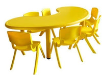 Little Fingers Intra Kids Strong and Sturdy School Study Half Round Moon Kids Table