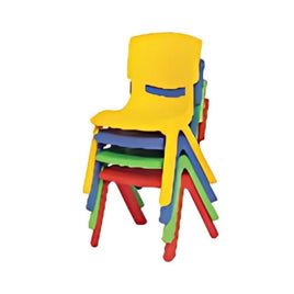 Little Fingers Stackable Kids Plastic Chairs – Multicolor Toddler & Preschool Chairs for Indoor Outdoor Use | Lightweight & Durable Seating for Playroom, Classroom, Daycare, Kindergarten (Set of 4)