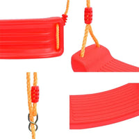 Little Fingers High Back Full Bucket Toddler Swing Seat with Plastic Coated Chains (Red), Standard