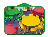 Little Fingers Intra Kids Strong and Sturdy School Study Half Round Moon Kids Table
