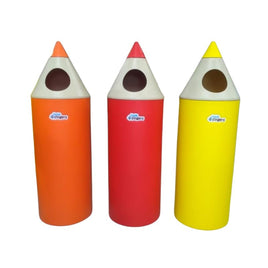 Little Fingers Jumbo Pencil-Shaped Dustbin for Kids – Colorful Cartoon Garbage Bin for Play School, Nursery & Home Use – Plastic Trash Can -1pc