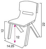 Intra Kids Baby Plastic Kids Chair for Activity Play School(Medium - Color Vary)