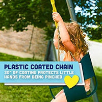 Little Fingers High Back Full Bucket Toddler Swing Seat with Plastic Coated Chains (Green), Standard