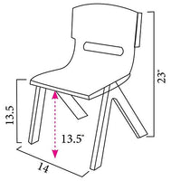 Intra Kids Baby Plastic Kids Chair for Activity Play School(Medium - Color Vary)