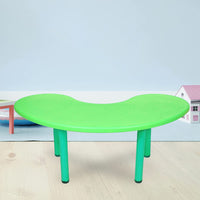 eHomeKart Plastic Moon Table - Front Round Table for Kids - Perfect for Home - (53 x 20 x 20 inches) - Colour May Vary - Chairs NOT Included (Yellow)