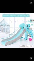 Little Fingers Slide with Basketball Hoop Children Indoor Home Kindergarten Playground Kids Small Slide Toys (114 x 25 x 49 cm)-(1-2yrs)