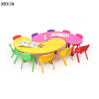 Little Fingers Intra Kids Strong and Sturdy School Study Half Round Moon Kids Table