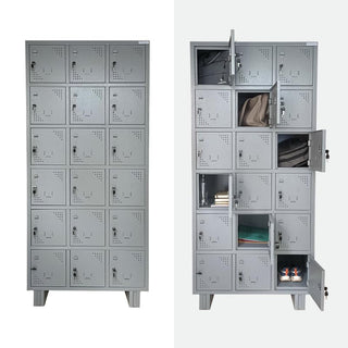 18 Door Locker Storage Metal Cabinet For School, Gym, Home, Office | 198 X 91 X 48 Cm