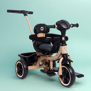 eHomeKart Kids Aster Tricycle with 360 Rotatable Seat, Parental Control Handle for 1.5 to 5 Years - Musical Trike for Kids with Safety Handle for Boys and Girls, Black
