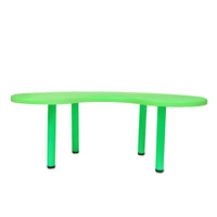 eHomeKart Plastic Moon Table - Front Round Table for Kids - Perfect for Home - (53 x 20 x 20 inches) - Colour May Vary - Chairs NOT Included (Yellow)