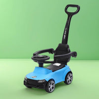 Funride Car Ride On - R8 3-in-1 for Kids with Parent Handle, Music, Light, Backrest & Storage - 1 to 3 Years, Kids Indoor/Outdoor Toy Car for Boys and Girls- (Upto 20 Kg) (Red)