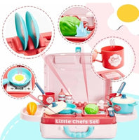 Little Fingers Kids 3-in-1 Beauty Set with Mirror, Hair Dryer, Nail Polish, Comb Hair, Rings
