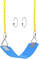 Little Fingers High Back Full Bucket Toddler Swing Seat with Plastic Coated Chains (Red), Standard