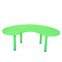 eHomeKart Plastic Moon Table - Front Round Table for Kids - Perfect for Home - (53 x 20 x 20 inches) - Colour May Vary - Chairs NOT Included (Yellow)