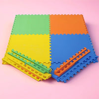 Ehomekart - EVA Kid's Interlocking Play Mat - 11 mm Thickness - Set of 8 Tiles - 62cm x 62cm Each Tile - 32 Square Feet Total Area(Multicolor)
