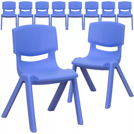 Little Fingers Stackable Kids Plastic Chairs 10" (26cm)  – (Set of 10)