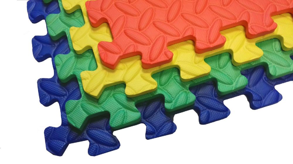 EVA Kid's Interlocking Play Mat 12 mm Thickness Set of Tiles 60 cm x 60 cm Each Tile 32 Square Feet Total Area