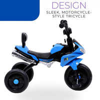 eHomeKart FunRide R1 Kids Tricycle - Front Headlight and Musical - 2 Years to 5 Years - Trike for Indoor and Outdoor - Up to 30 Kgs - Made in India (Blue)