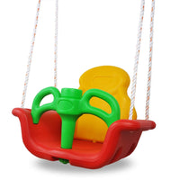 Little Fingers High Back Full Bucket Toddler Swing Seat with Plastic Coated Chains (Red), Standard