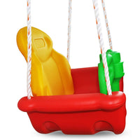 Little Fingers High Back Full Bucket Toddler Swing Seat with Plastic Coated Chains (Red), Standard