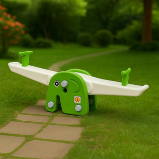 eHomeKart Seesaw for Kids | Elephant Themed See Saw | Indoor & Outdoor Use | Durable Dual Seat Teeter Totter | Age 2-6 Years | Wide Base & Anti-Slip Handles