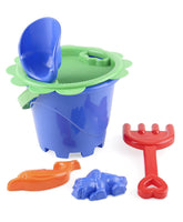 Little Fingers Beach Play Set for Kids/Sand Play Set with Bucket,Shovels & Molds/Beach Toys for Toddlers/Toddler Gardening playset/Beach Toys Gift Basket/Digging kit for Kids (Large),Multicolor