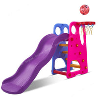 Baybee 3 in 1 Baby Slides for Kids | Outdoor Sliding with Basketball Set, Antislip Steps & Climbing | Perfect Baby Play Area Indoor Setup | Freestanding Slider for Kids 2 to 5 Years (Grand Slide)