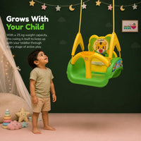 eHomeKart Swing for Kids - 3-in-1 Adjustable Baby Swing Toy for Indoor and Outdoor - for Boys and Girls of Age 6 Months+ (Pink)