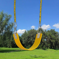Little Fingers High Back Full Bucket Toddler Swing Seat with Plastic Coated Chains (Red), Standard