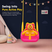 eHomeKart Swing for Kids - 3-in-1 Adjustable Baby Swing Toy for Indoor and Outdoor - for Boys and Girls of Age 6 Months+ (Pink)