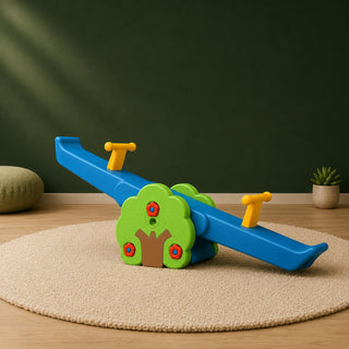 eHomeKart Tree Shaped Rocker for Kids | 2 Seater Seesaw with Wide Seats, Backrest & Grip Handles | Adjustable Height, Sturdy Durable Build | Outdoor Garden Play Equipment | L139.7cm x W33cm x H43.2cm