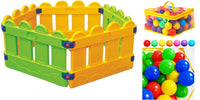 Little Fingers Plastic Beautiful Baby Ball Pool Ball Pit + 100 Play Balls -(Hexagon)