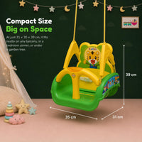 eHomeKart Swing for Kids - 3-in-1 Adjustable Baby Swing Toy for Indoor and Outdoor - for Boys and Girls of Age 6 Months+ (Pink)