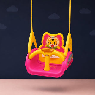 eHomeKart Swing for Kids - 3-in-1 Adjustable Baby Swing Toy for Indoor and Outdoor - for Boys and Girls of Age 6 Months+ (Pink)