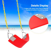 Little Fingers High Back Full Bucket Toddler Swing Seat with Plastic Coated Chains (Red), Standard