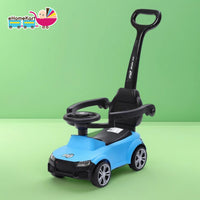 Funride Car Ride On - R8 3-in-1 for Kids with Parent Handle, Music, Light, Backrest & Storage - 1 to 3 Years, Kids Indoor/Outdoor Toy Car for Boys and Girls- (Upto 20 Kg) (Red)