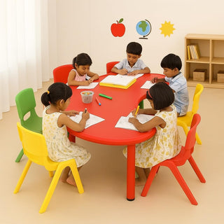 eHomeKart Fish Table - Front Round Table for Kids - Perfect Foe Home and School - (53 x 20 x 20 inches) - Colour May Vary