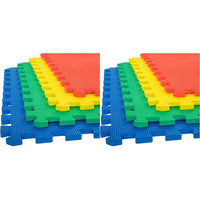 Eva Kid's Interlocking Multi Color Play Mat - 10 Mm Thickness - Set Of 4 Tiles - 60 Cm X 60 Cm Each Tile