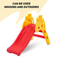 Baybee 3 in 1 Baby Slides for Kids | Outdoor Sliding with Basketball Set, Antislip Steps & Climbing | Perfect Baby Play Area Indoor Setup | Freestanding Slider for Kids 2 to 5 Years (Grand Slide)