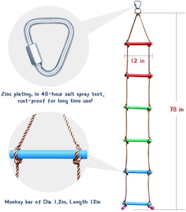 Little Fingers Climbing Rope Ladder for Kids, Climbing Ladder Hanging Rope Ladder for Indoor Play Set