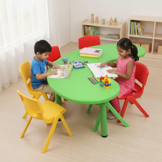 eHomeKart Fish Table - Perfect for Home and School - Front Round Table for Kids - (53 x 20 x 20 inches) - Colour May Vary, Plastic