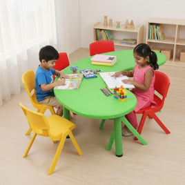 eHomeKart Fish Table - Perfect for Home and School - Front Round Table for Kids - (53 x 20 x 20 inches) - Colour May Vary, Plastic