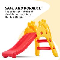 Baybee 3 in 1 Baby Slides for Kids | Outdoor Sliding with Basketball Set, Antislip Steps & Climbing | Perfect Baby Play Area Indoor Setup | Freestanding Slider for Kids 2 to 5 Years (Grand Slide)