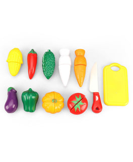 Little Fingers Kids Play Veg Cutting Set - Pretend Play Vegetables